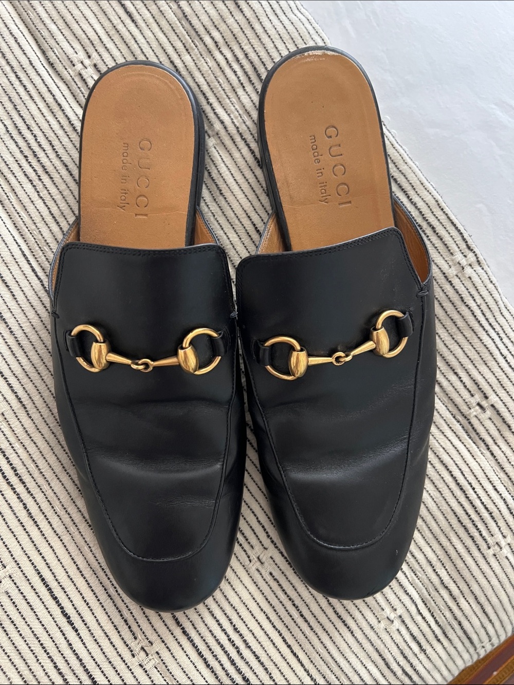 Gucci Black Princeton Mules